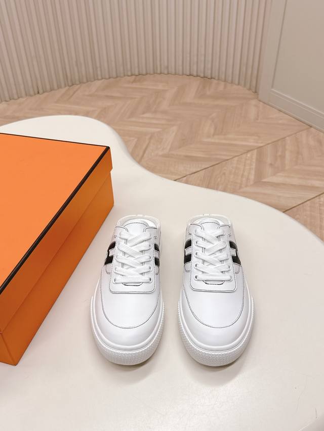 Half-slip series couple's style Hermes H-lace-up half-slip on has the ultimate