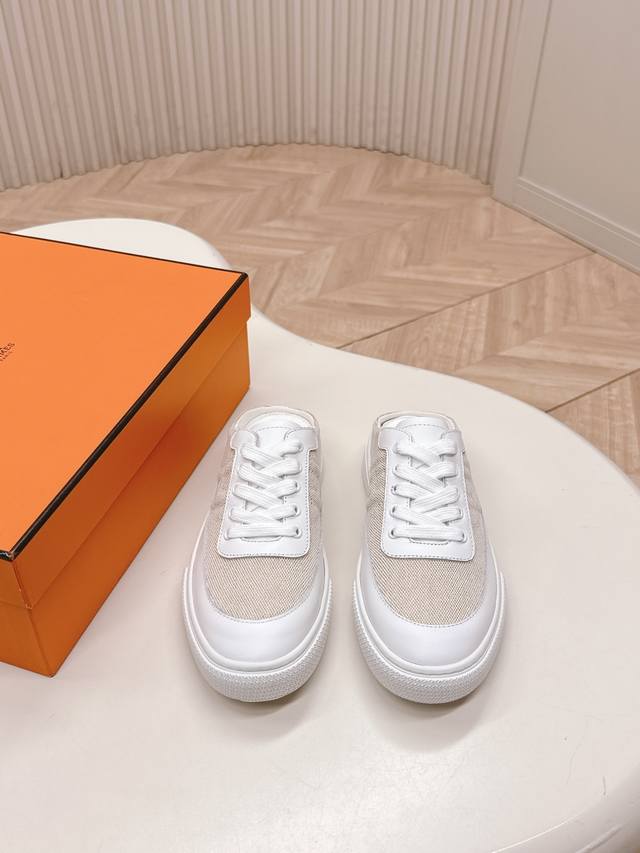 Half-slip series couple's style Hermes H-lace-up half-slip on has the ultimate