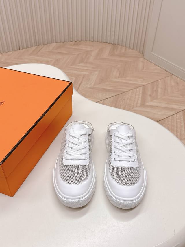 Half-slip series couple's style Hermes H-lace-up half-slip on has the ultimate