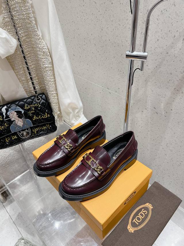 Factory top version Tods latest British retro loafers Liu Shishi's same style i
