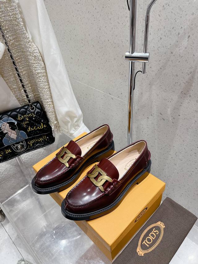 Factory top version Tods latest British retro loafers Liu Shishi's same style i