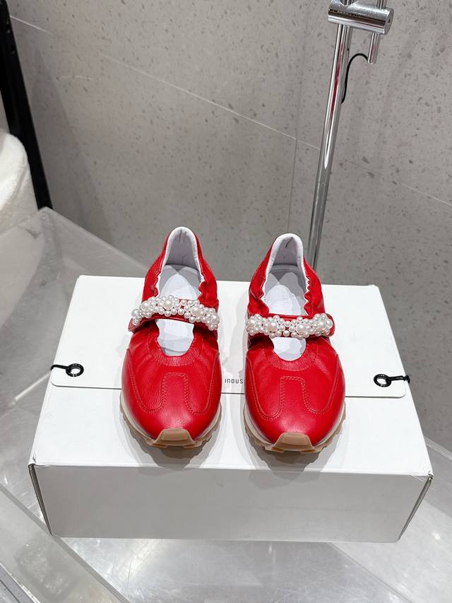 Factory Foot Industry Fashion Brand 25 Latest Retro Pearl Mary Jane Casual Sport