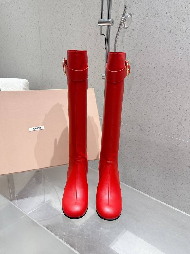 Factory short boots and long boots Miumiu Miu Miu 25Ss autumn and winter new th