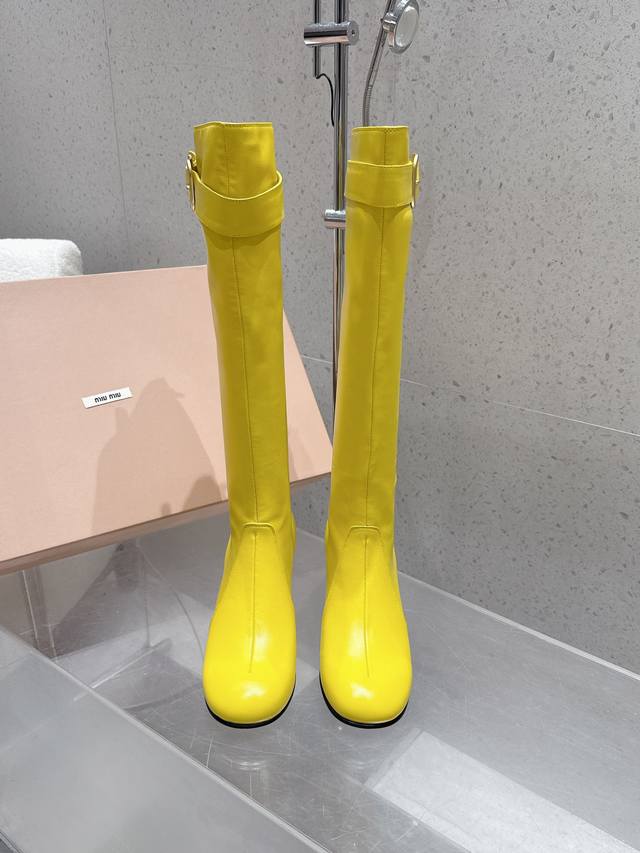 Factory short boots and long boots Miumiu Miu Miu 25Ss autumn and winter new th