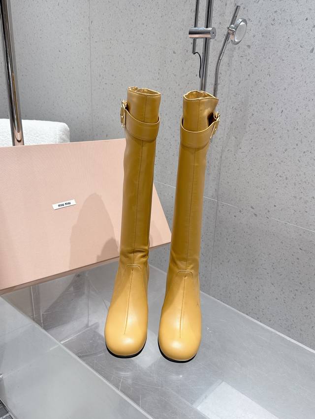 Factory short boots and long boots Miumiu Miu Miu 25Ss autumn and winter new th