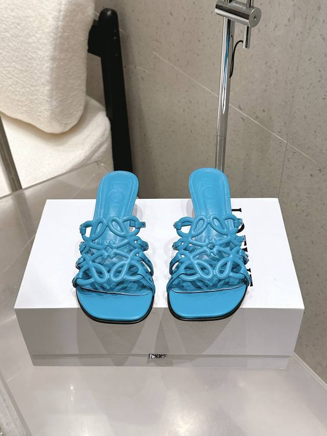 Factory P price Loewe 25 spring and summer new product Etal Anagram open toe hol