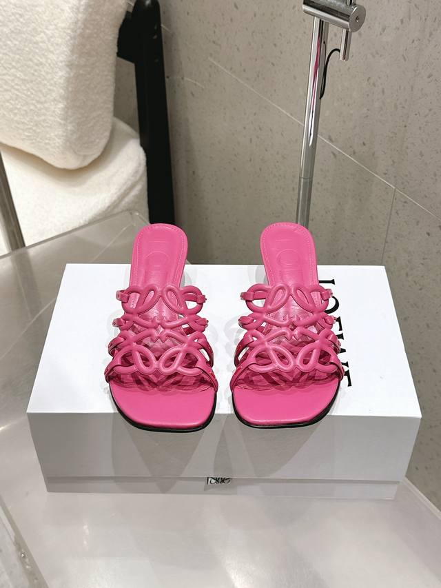 factory P price Loewe 25 spring and summer new product Etal Anagram open toe ho