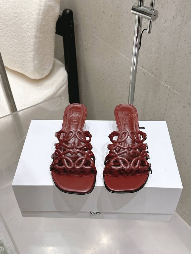 factory P price Loewe 25 spring and summer new product Etal Anagram open toe ho