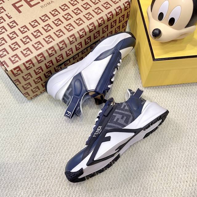 Fendi 25Ss Spring/Summer new product Flow men's slip-on sneakers Fendi spring/su