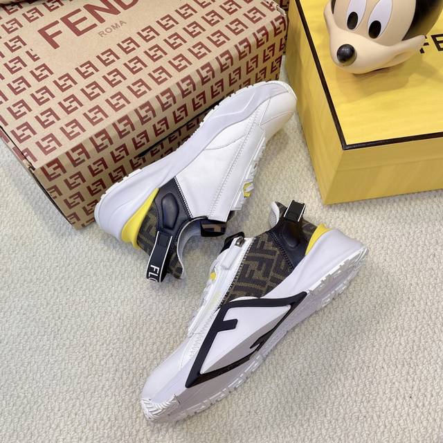 Fendi 25Ss Spring/Summer new product Flow men's slip-on sneakers Fendi spring/su