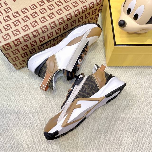 Fendi 25Ss Spring/Summer new product Flow men's slip-on sneakers Fendi spring/su