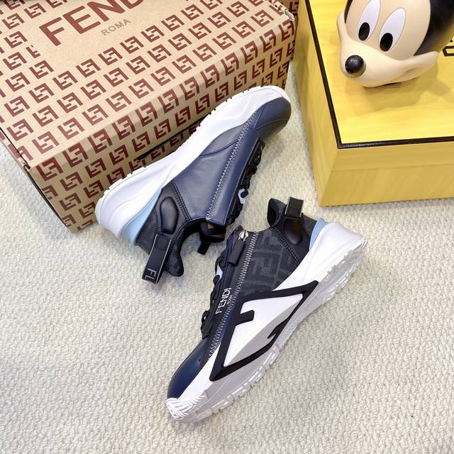 Fendi 25Ss Spring/Summer new product Flow men's slip-on sneakers Fendi spring/su