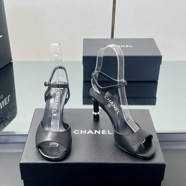 High version Chanel Sandals 2025 Spring and Summer Series Pearl Stiletto High H