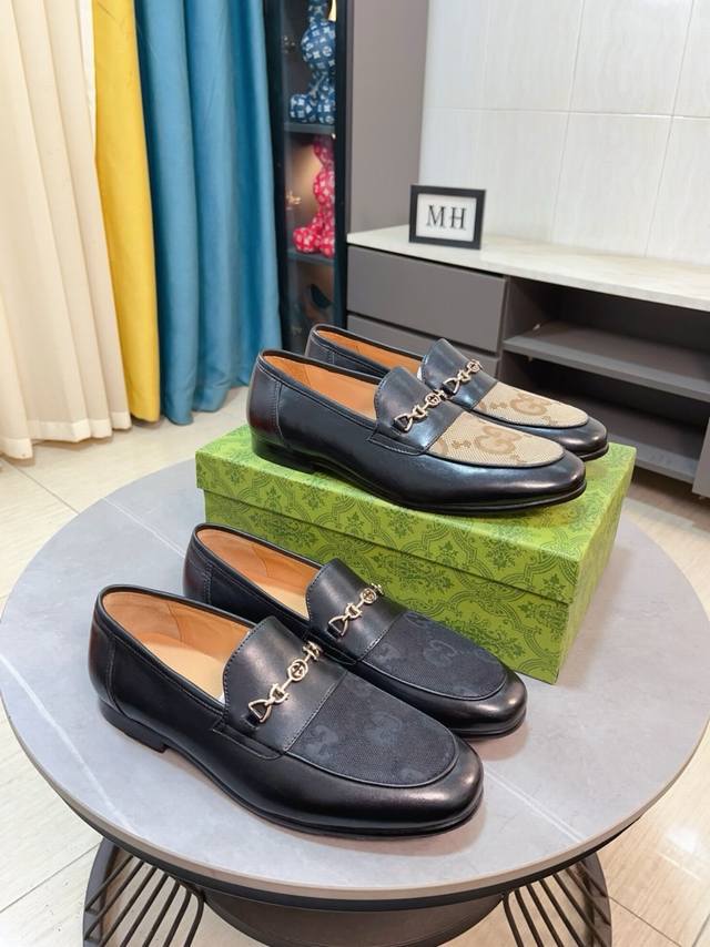 Factory Price P Gucci Gucci leather shoes are the hottest classics. Synced with