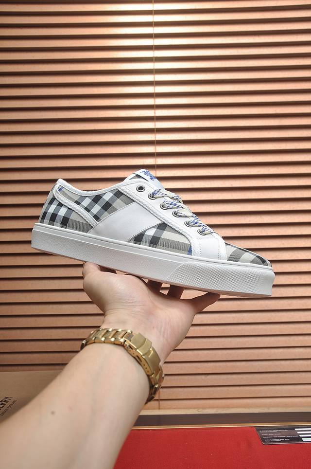Factory Price P Burberry Classic Low-Top Sneakers | Imported cowhide with classi