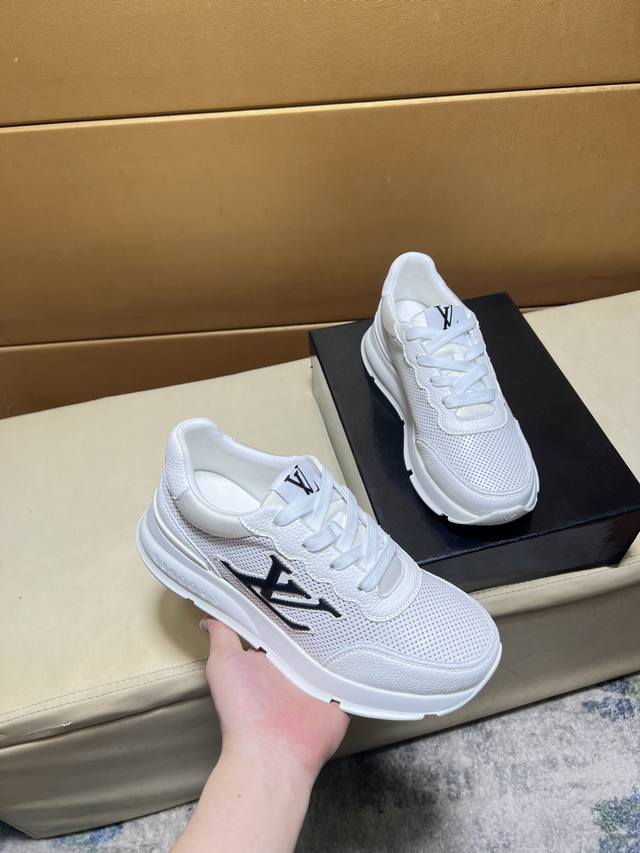 Original quality, exclusive Louis Vuitton debuts unique, modern sneakers. Casual