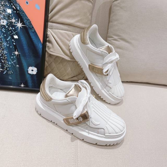 Women's and Men's Dior-Id Shell-Toe Casual Sneakers. These shell-toe, color-bloc