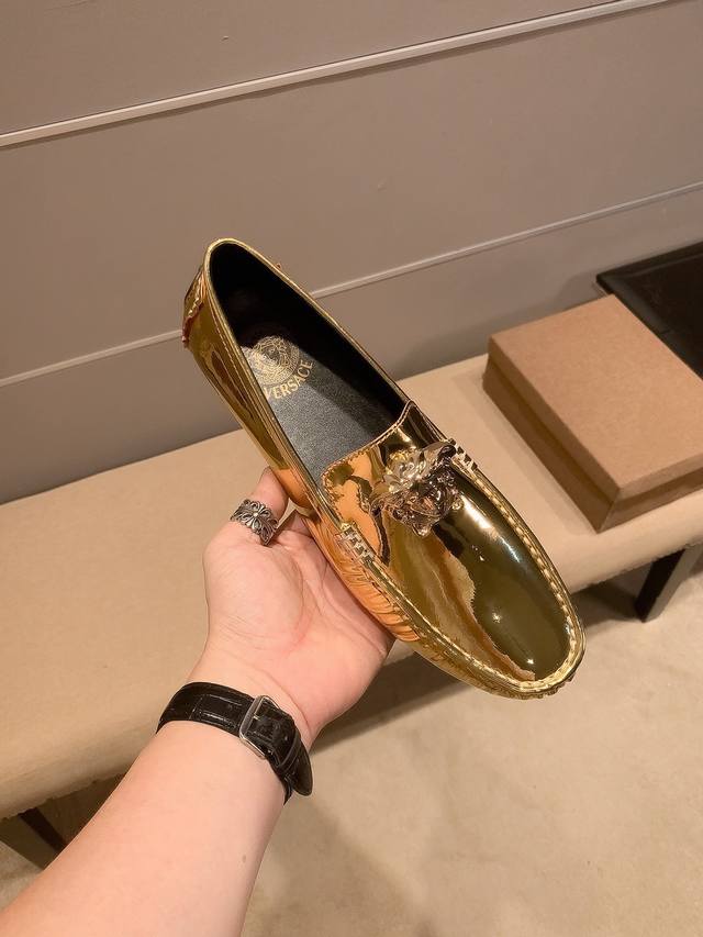Verace Versace official flagship store men's four-season slip-on loafers, the la