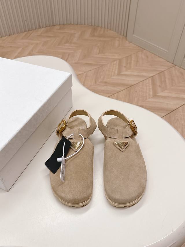 Factory Price Pp: Prada Birkenstock 2025 Spring and Summer New Thick-soled Sanda