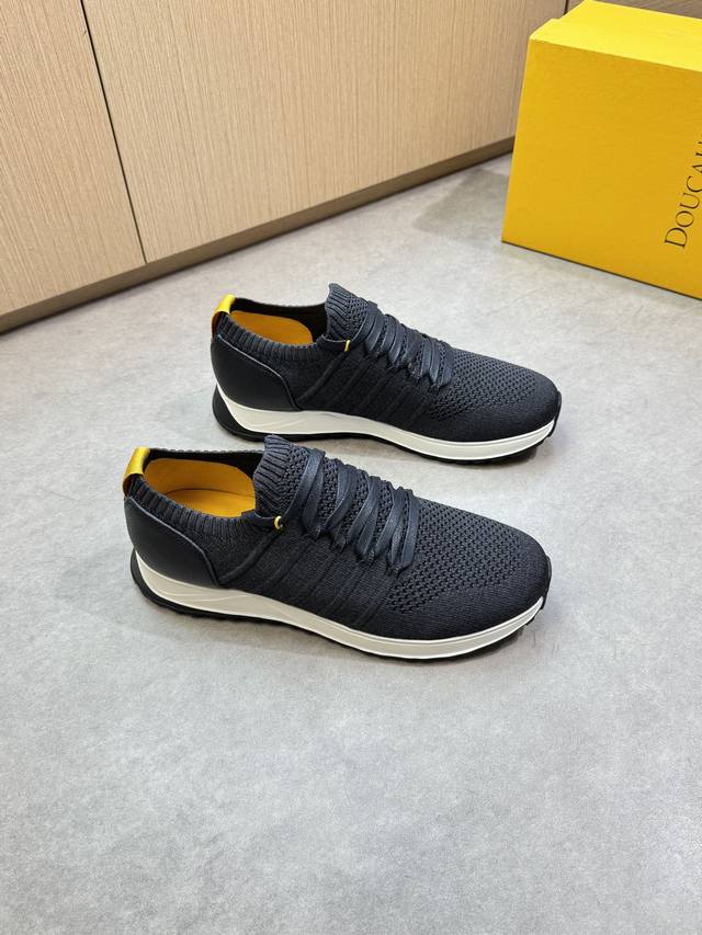 Doucal's - High-end, original casual sneakers - Upper: Nappa calfskin, brand tot