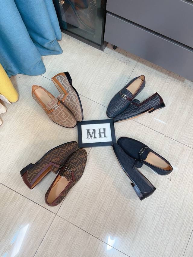 Factory Price: P High-end all-cowhide Fendi high-end formal and casual leather s