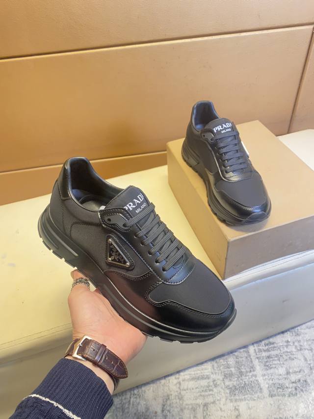 original quality, exclusive Prada debut ~ unique modern sneakers. Casual loafers