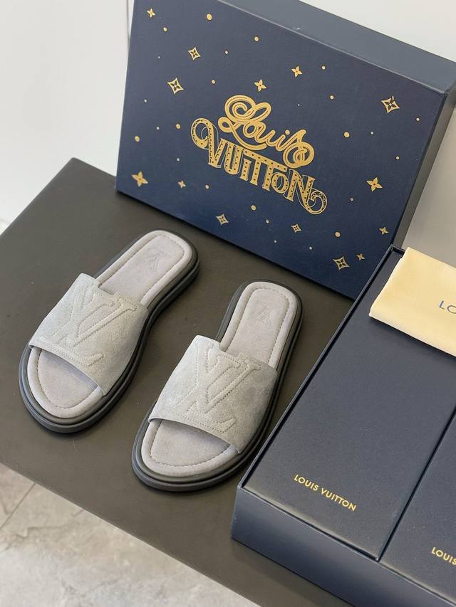Louv's Waterfront sandals are back with a new look. The iconic Monogram pattern
