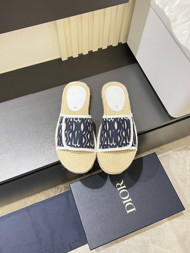factory price men's men's sports shoes original Dior* men's slippers, high-end a