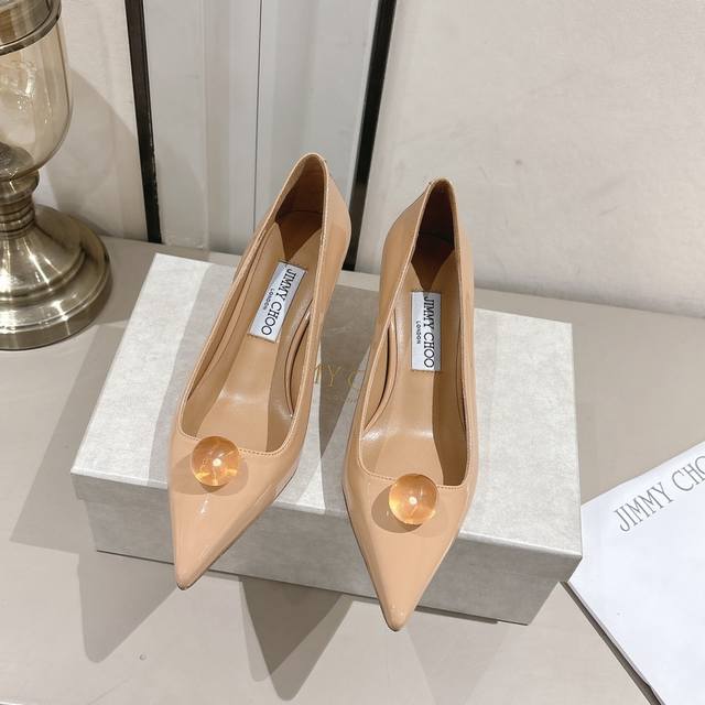 Factory Price: Original Jimmy Choo 2025 Spring Women's Shoes with a drop-shaped