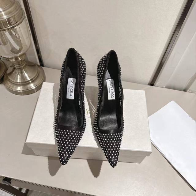 Factory Price Women's Sports Shoes Original Jimmy Choo 2025 Ixia80 Crystal-Embro