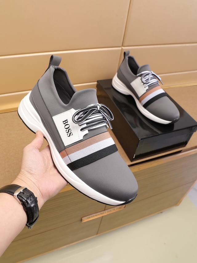 factory price men's sports shoes original 2025 Boss new styles sizes 38-45.