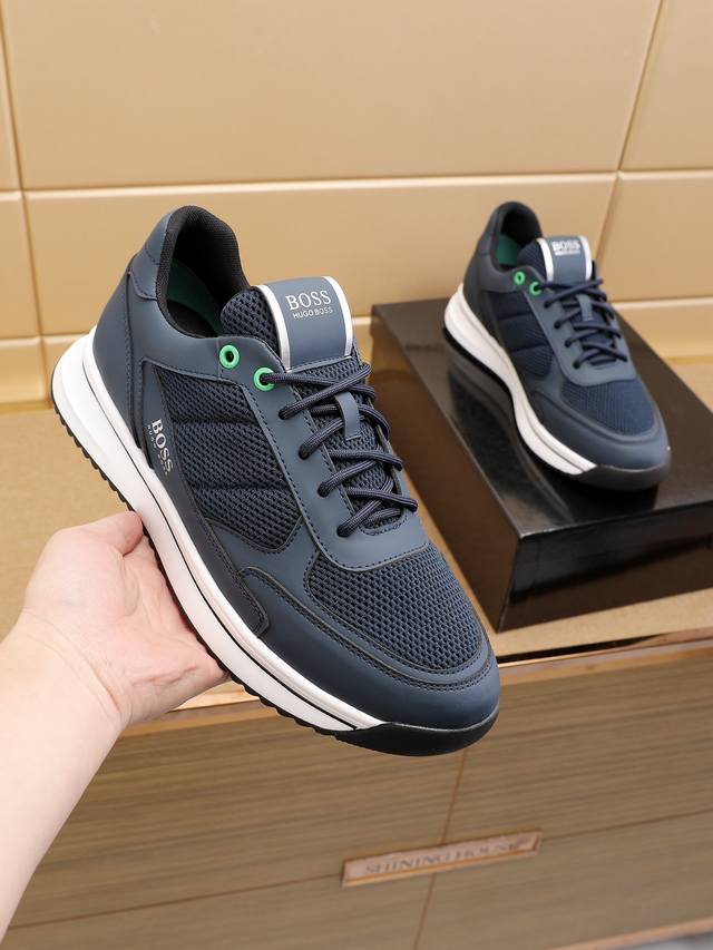 factory price men's sports shoes original 2025 new Boss casual men's shoes size