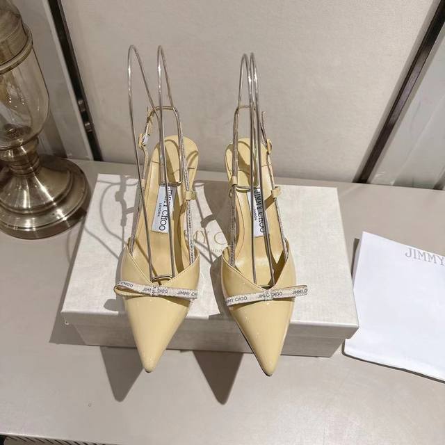 Factory Price Women's Shoes and Sportswear Original Jimmychoo 2025 Cream Webbing
