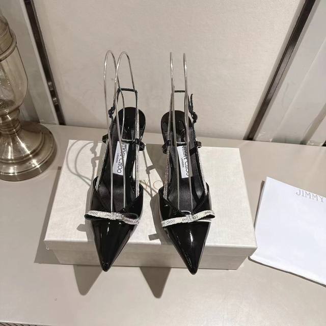 Factory Price Women's Sports Shoes Original Jimmychoo 2025 Ribbon Kitten Heels a