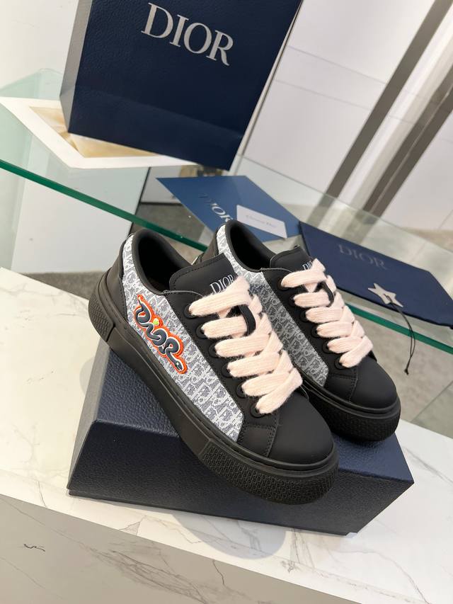 High version B33 low-top sneakers with black matte silk first-layer cowhide and