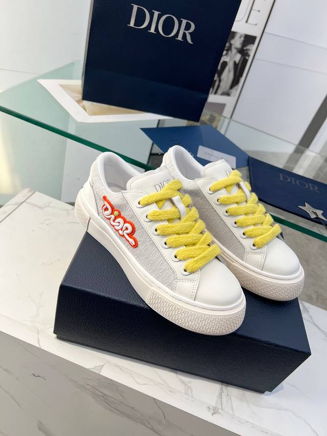 High version B33 low-top sneakers with white matte first-layer cowhide and Oblqu