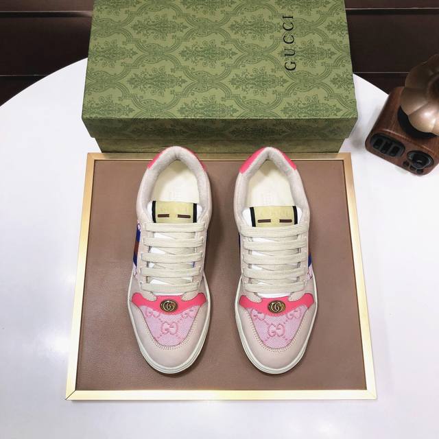 factory batch Gucci high-end new limited edition couple's dirty shoes! All mater