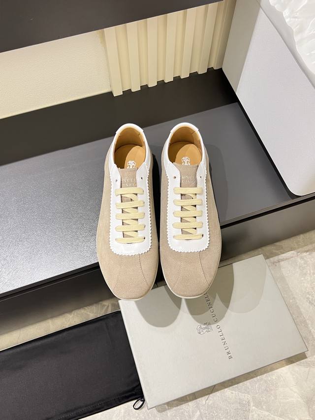 Brunello Cucinell* Washed Suede Sneakers. These sneakers are crafted from washed
