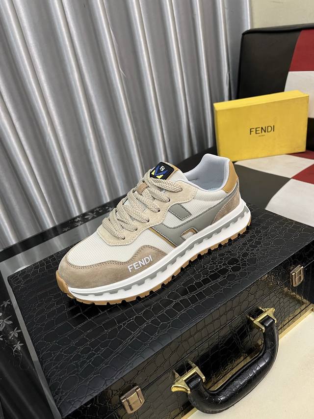 Factory Price: Fendi Classic Comfort Men's Sneakers. These sophisticated sneaker