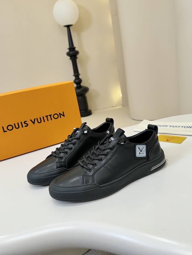Louis Vuitton men's LV leather upper made of Italian-made cowhide, lining with o