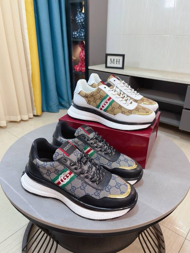 Factory Price P Gucci new men's shoes, high-end brand, the latest fashion casual