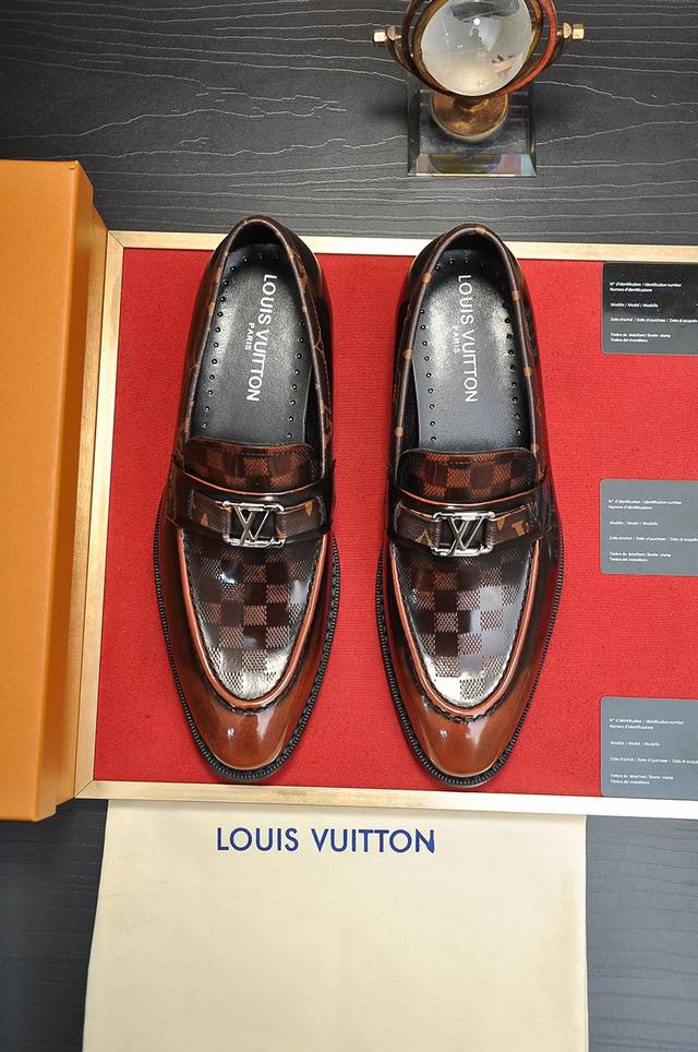 factory price P Louis Vuitton cowhide lining new cowhide LV formal shoes counter
