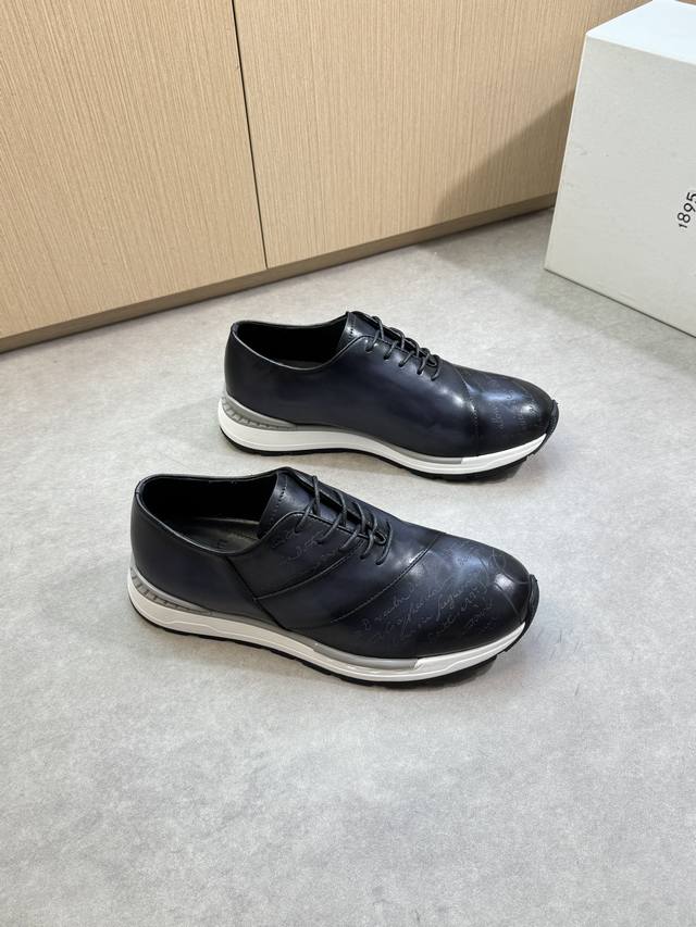 Berluti - High-end, original casual sneakers - Upper: Imported waxed Nappa calfs