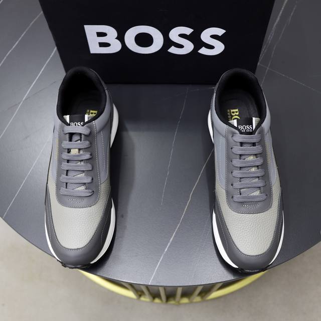 Factory Price Pp: Boss men's casual sports shoes, original mold, upper made of I