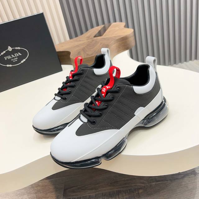 high-end luxury air cushion casual sneakers, made of imported top layer cowhide,