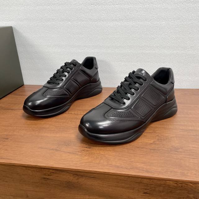 Berluti men's new leather sneakers offer a premium feel. Made from premium brush