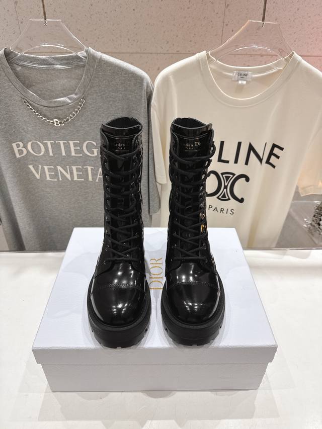 High-end factory Dior Dior D home 2025Ss latest catwalk new style lace-up long b