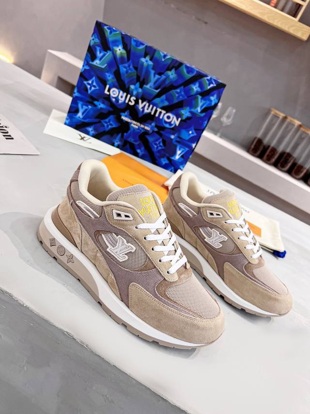 New colorway of the popular couple's LV sneaker, a catwalk model, a 1:1 developm