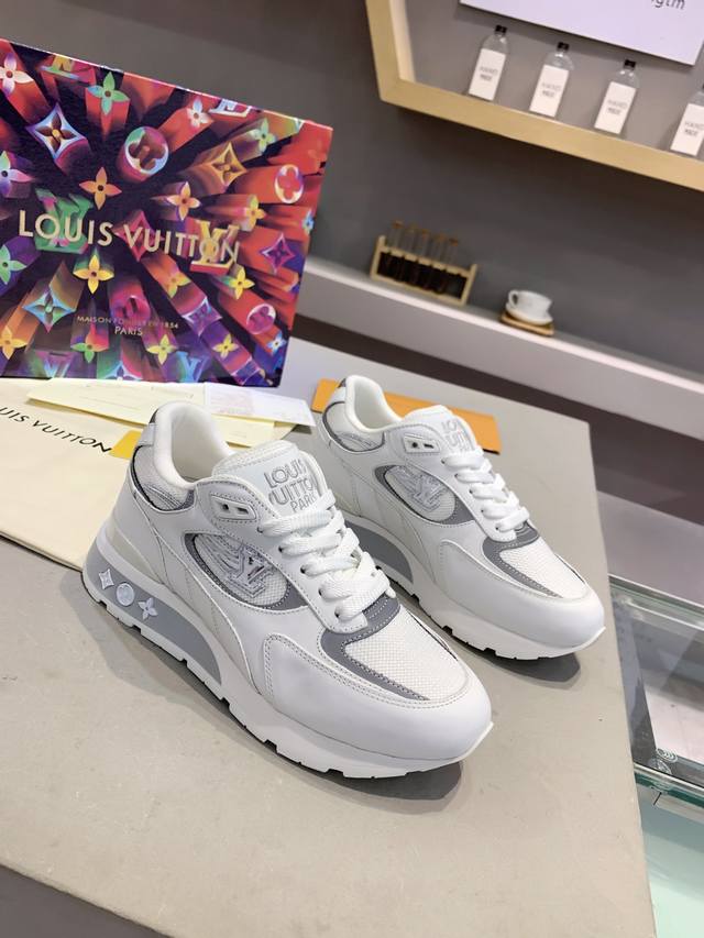 a popular couple's LV runway sneaker, a top-tier, 1:1 replica of the original! T
