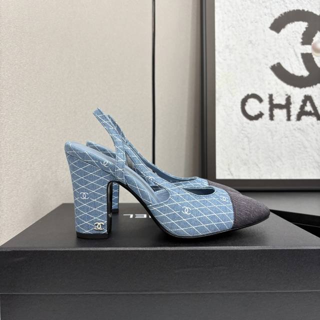 Chan* factory price classic Chanel Slingback sandals! Single shoes! As Coco Chan